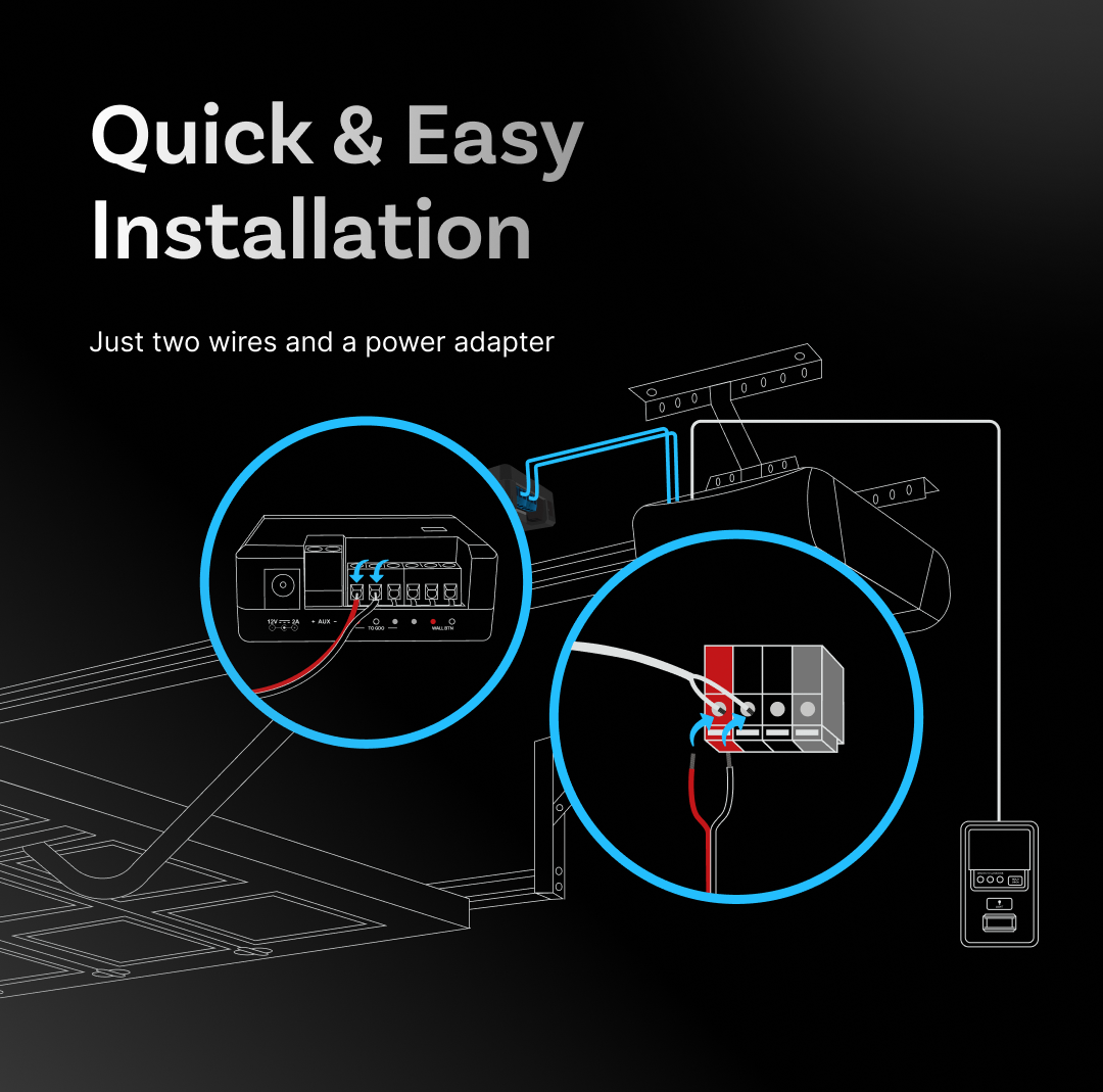 Smart Garage Door Opener blaQ