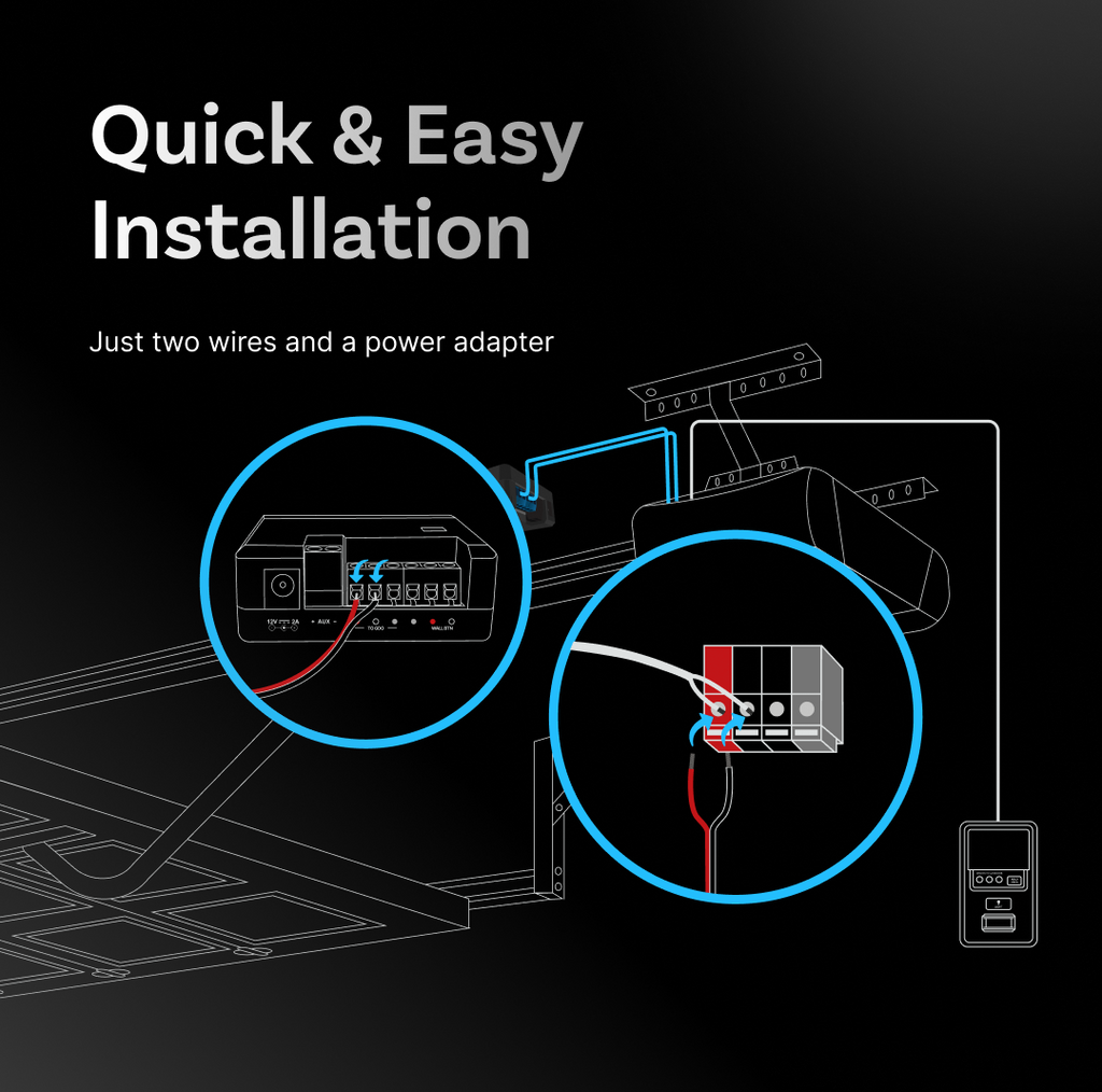Smart Garage Door Opener blaQ
