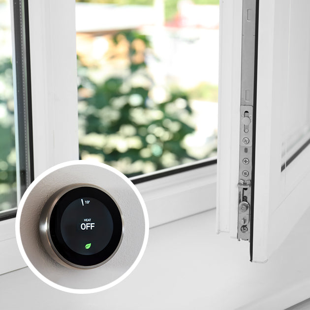 Smart thermostat and wired window contact sensor can be a part of smart home automarion and smart home routine using SmartThings and Konnected