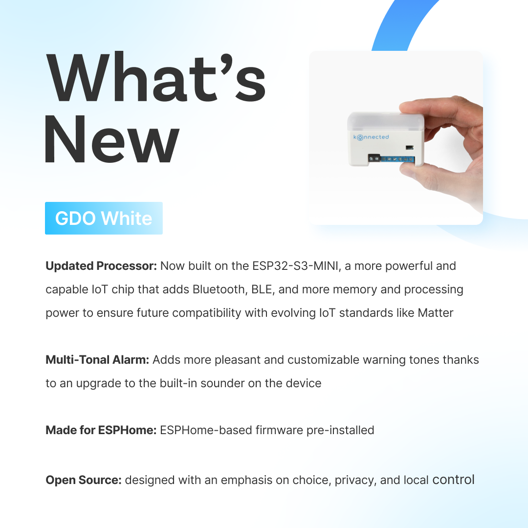 Smart Garage Door Opener White (v2)