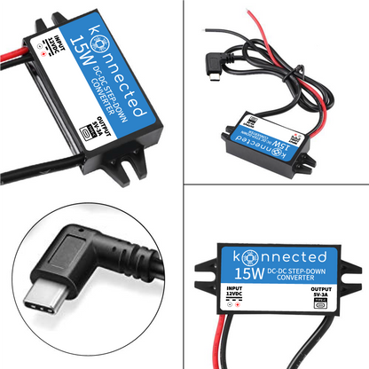 USB to 5V DC barrel jack power cable – Konnected